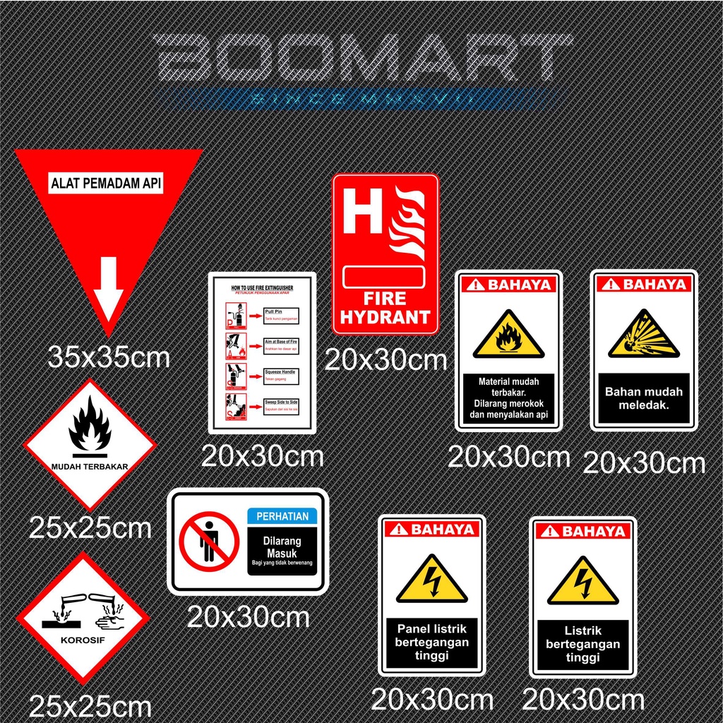 

STICKER SAFETY SIGN BAHAN MEMANTULKAN CAHAYA