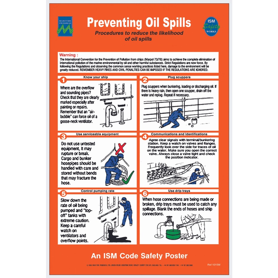 

STICKER SAFETY SIGN IMO PERKAPALAN PERVENTING OIL SPILL 32X48 / STIKER KSELAMATAN / STIKER SAFETY SIGN
