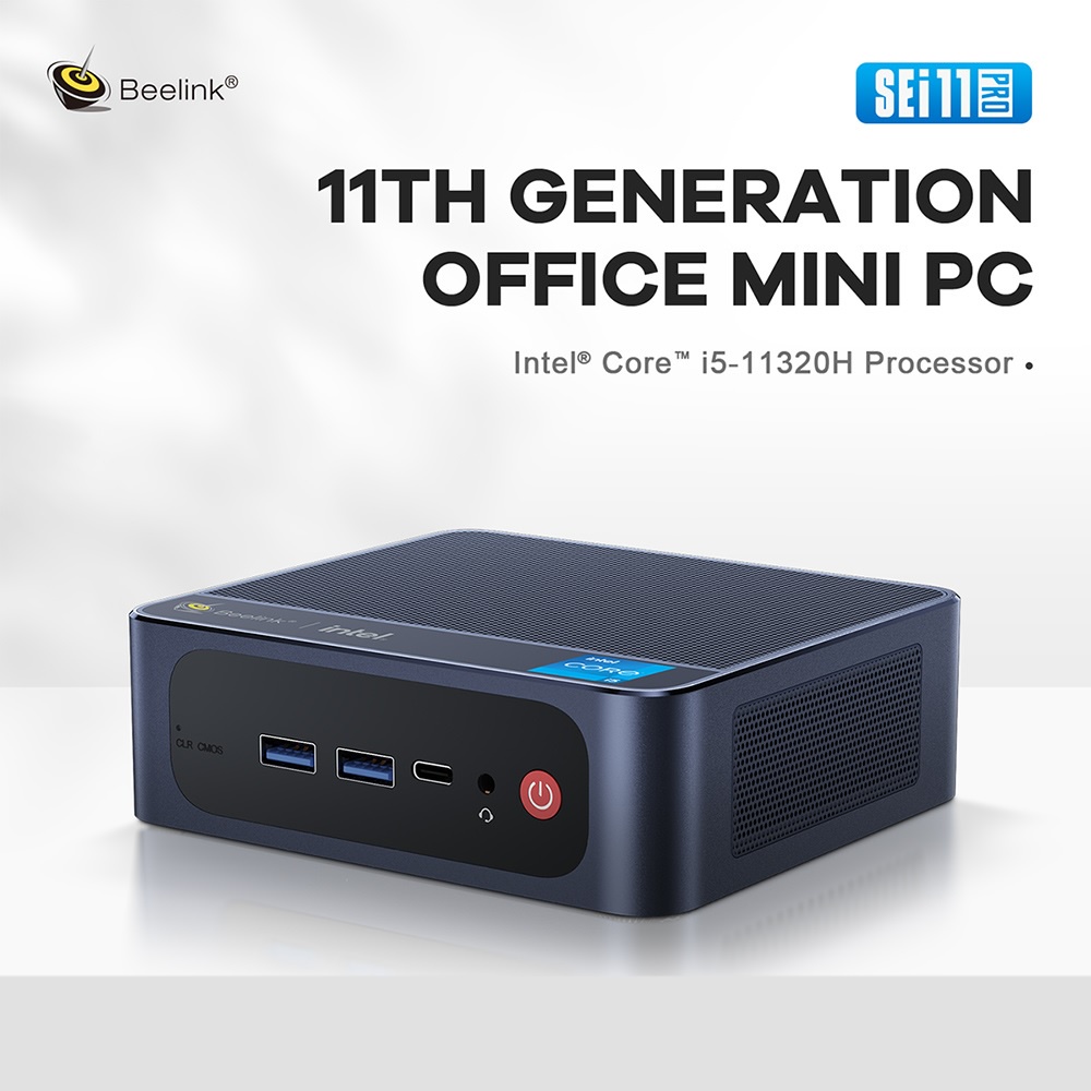 BEELINK SEi 11 PRO Mini PC - 16GB RAM 500GB SSD - Intel i5-11320H - MINI PC TERBARU DARI BEELINK