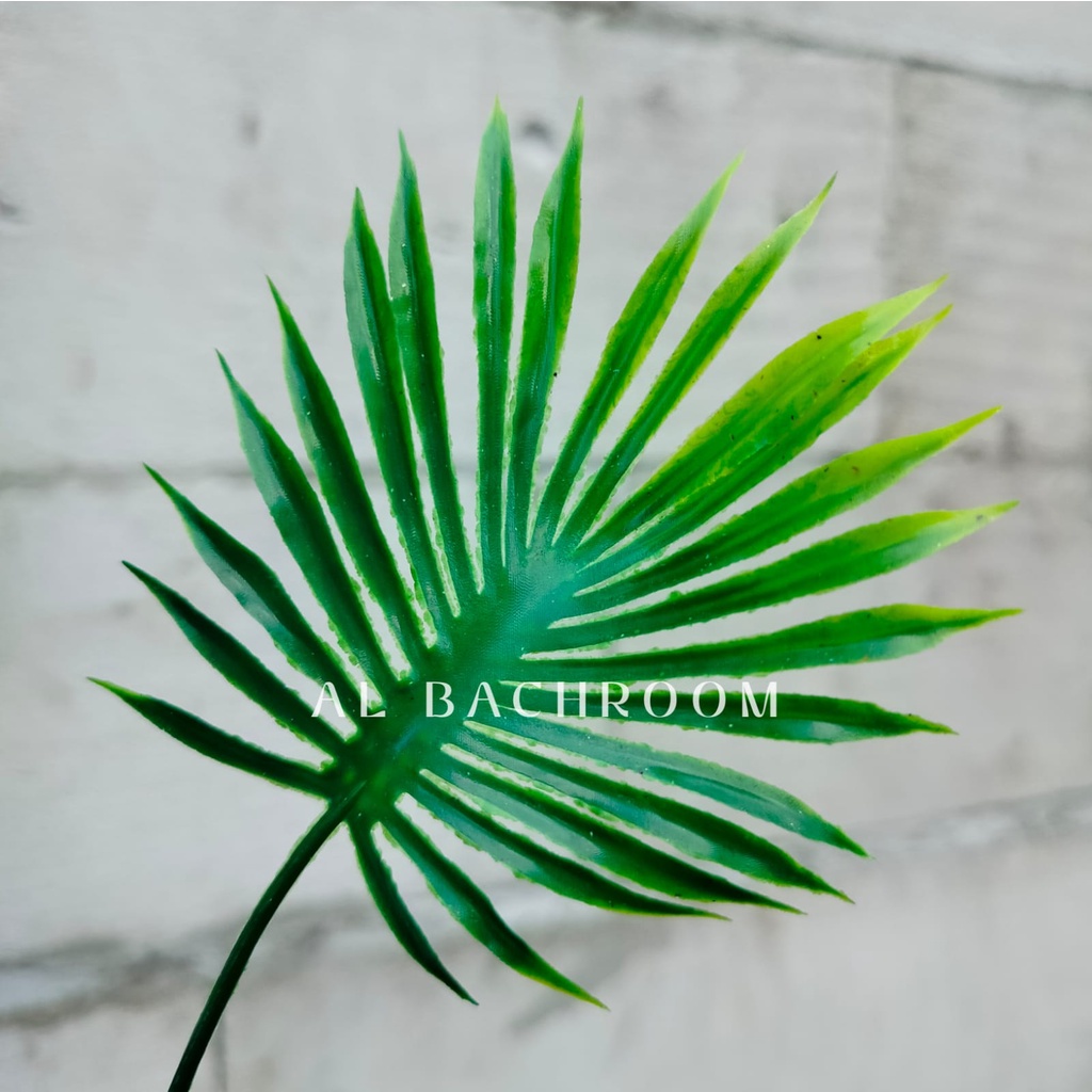 TANAMAN ARTIFICIAL MONSTERA JUNTAI DAN PALM KIPAS JUNTAI B8113 DAUN PLASTIK DEKORASI