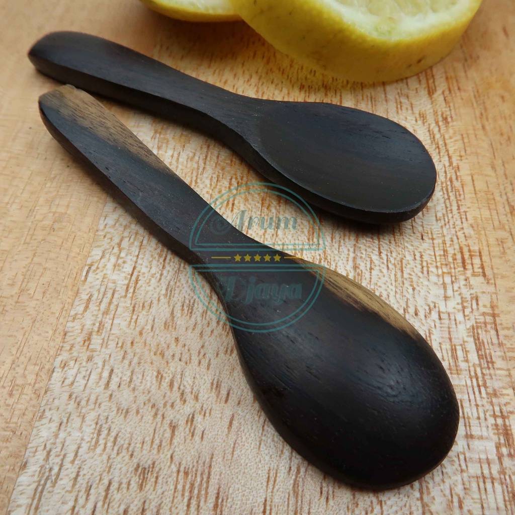 Dessert Spoon Sendok Puding Wooden Spoon Kayu Sendok Ice Cream Spoon Sendok Mini Sendok Kecil