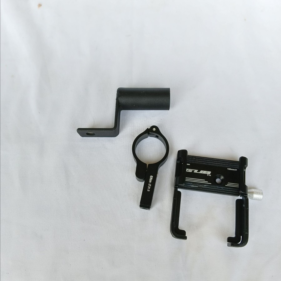 PAKET BRACKET BREKET LAMPU SPION SAMPING DAN HOLDER HP GUB HITAM