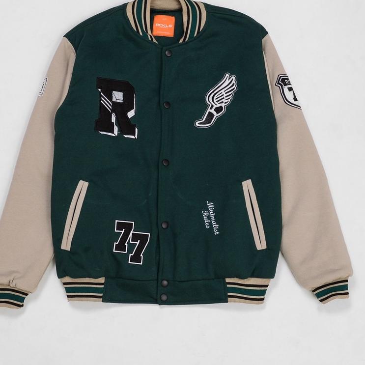 ➱ RCKLS. Jaket Varsity green ❈