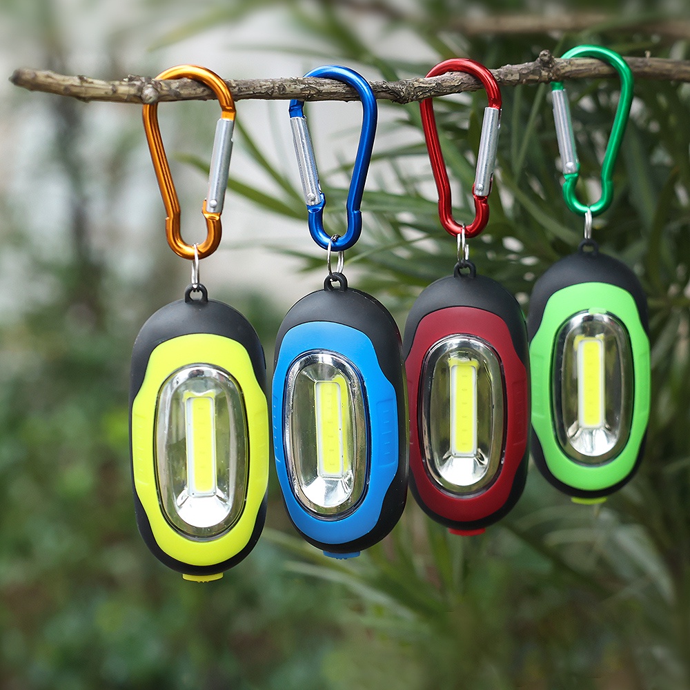 Mini Handy COB Keychain Torch 3mode Pencahayaan Senter Obor Tahan Air Senter LED Outdoor Portable