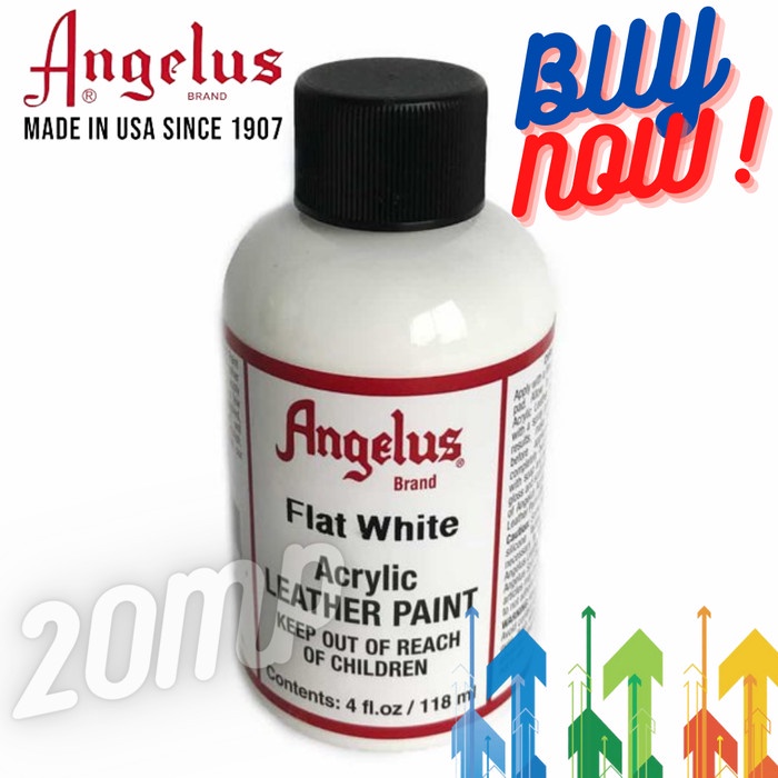 

Angelus Flat White Acrylic Leather Paint Cat Bahan Kulit 4Oz 118Ml Usa