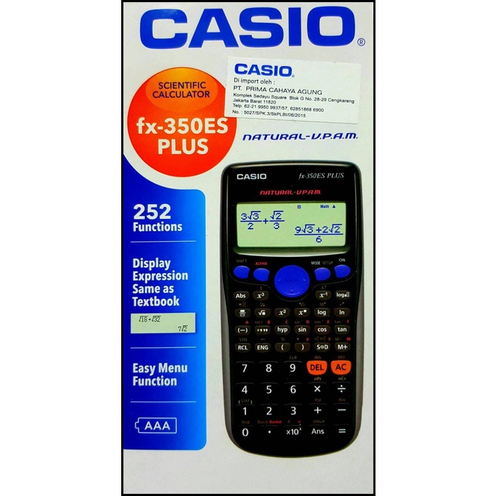 

Calculator Fx 350 Es Plus