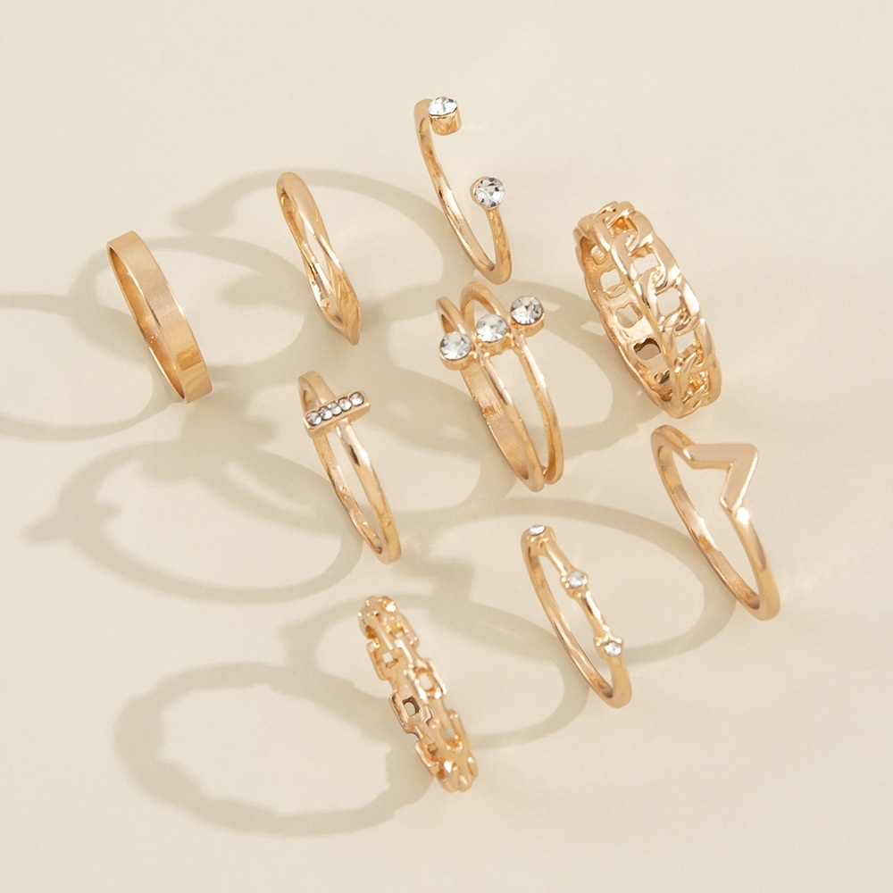 Kualitas Tinggi 2cross Huruf V Adonan Goreng Memutar Pembukaan Cincin Euramerican Ins Gaya Keren Tren Sederhana