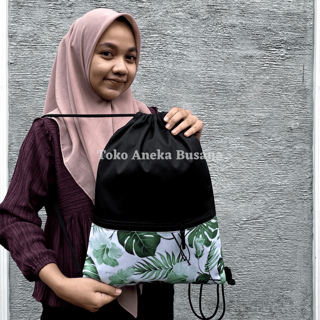 Tas Serut Wanita String Bag Tas Travel Drawstring Bag Tas Ransel Serut Wanita MTS0017