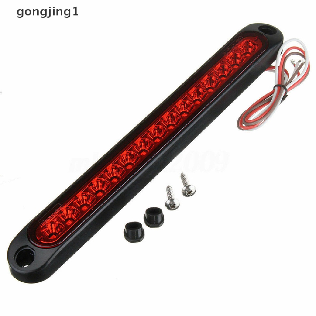 Ggg 1PC 25CM 15led Merah Sealed Trailer Truk RV Stop Tail Rem Belakang Turn Light Bar ID