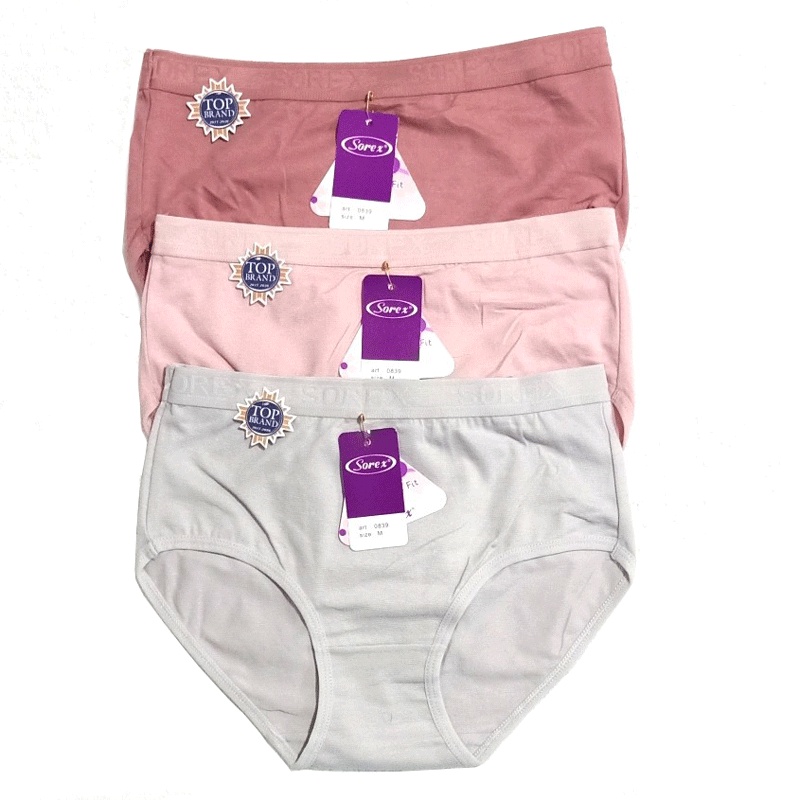 3 Pcs Celana Dalam Wanita Sorex 1232 - Underwear - Pakaian Dalam Wanita Katun Cotton