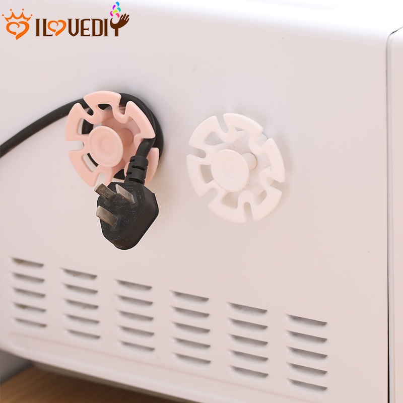 Kreatif Dapur Kabel Winder Self-adhesive Desktop Wire Storage Tools Kantor Kawat Holder Rumah Pluging Klip Multi-Fungsional Non-marking Penyimpanan Kait