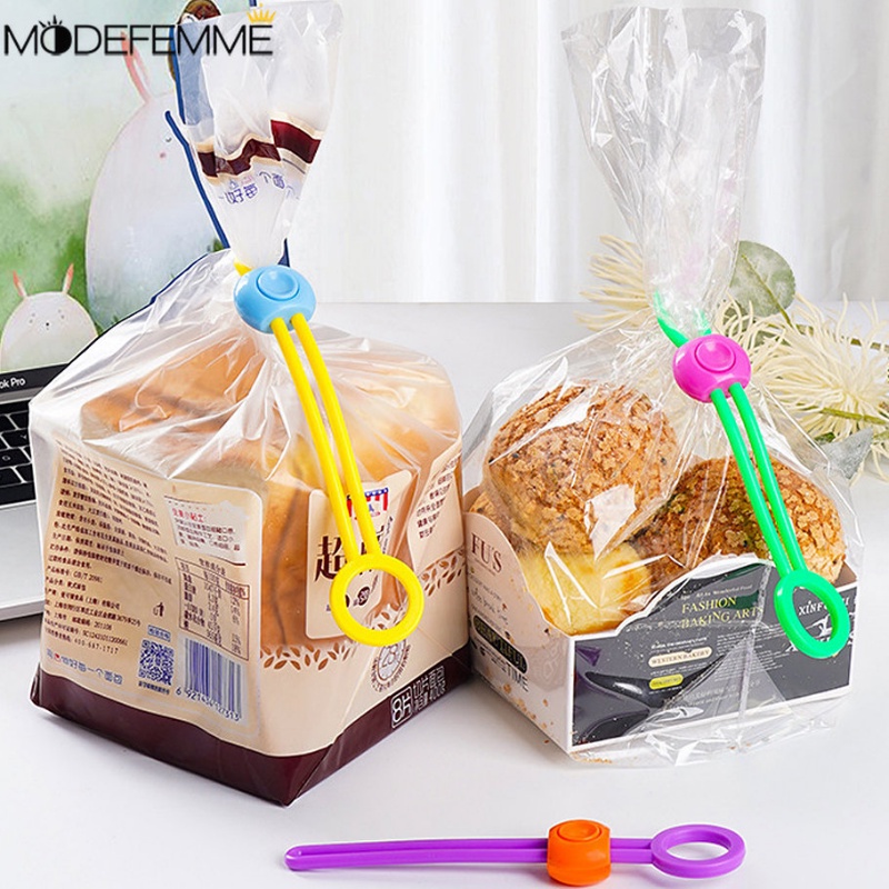 Klip Penekan Desain Mengencangkan Tali Portable Rumah Organizer Gadget Buah Snack Kantong Grip Tali Tas Makanan Sealing Bandage Kabel Dapat Digantung Lashing Band