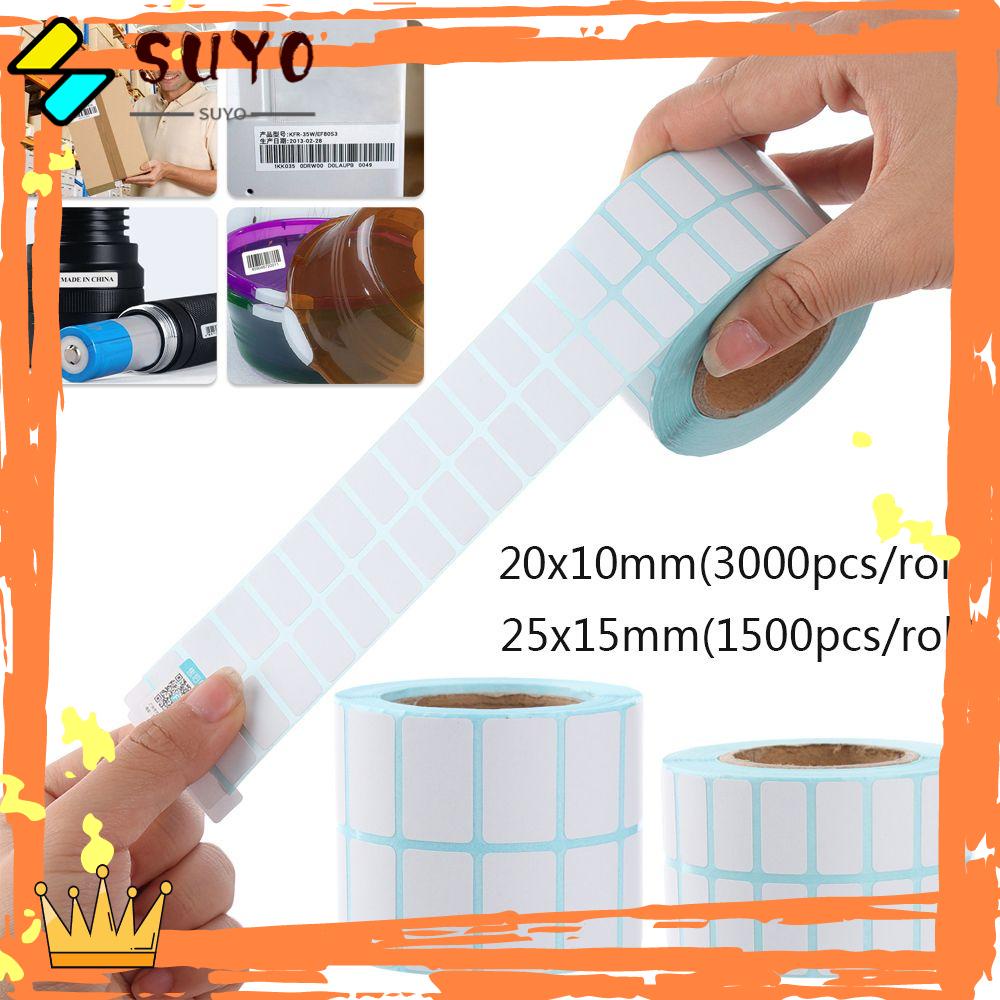 Suyo 1500/3000pcs Thermal Stiker Nyaman Panas Harga Supermarket Kosong Tahan Air Cetak Persediaan Label Paket