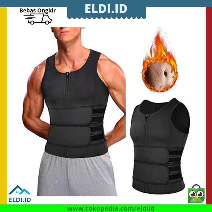 Korset Korset Pria Laki Laki Double Velcro Pelangsing Perut Pembentuk Badan - L(S8R4) Korset Stagen 
