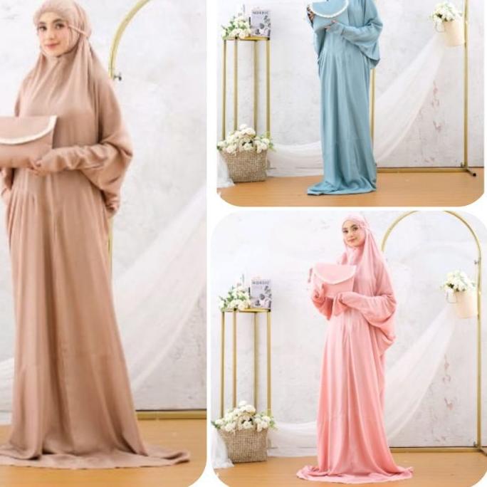 ♞ MUKENA TERUSAN RAYON POLOS BURDAH TRAVELING / BURKAH ♜