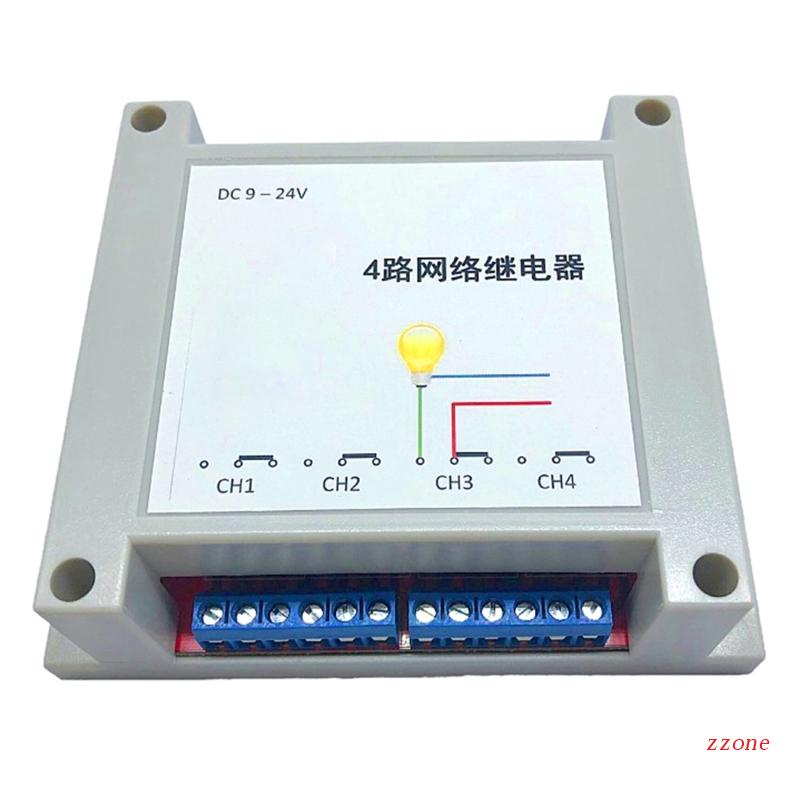 Zzz 4-channel 5V Relay Networks Switch Controller Jumlah Transmisi Transparan Ethernet Relay Switch Controller