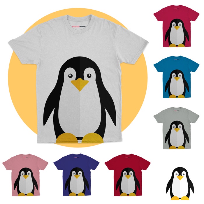 Kaos Anak Motif Safari - Penguin - Putih, 1