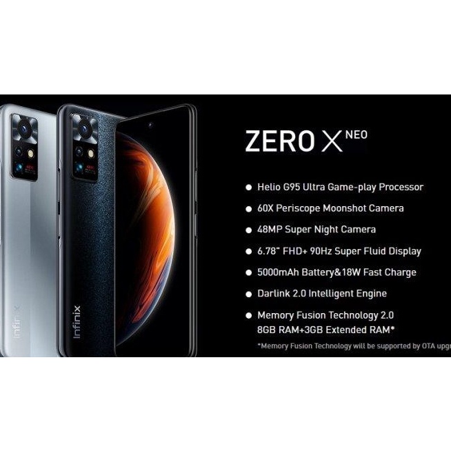 Infinix Zero X Neo 8/128GB | Zero X Pro 8/256GB BARU Garansi Resmi 1 Tahun