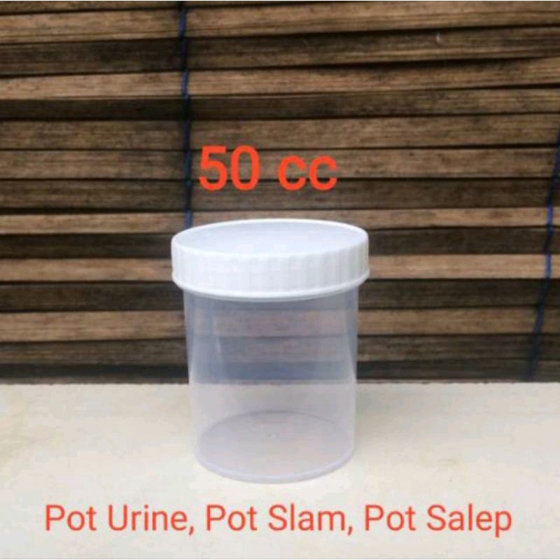 Pot Urine plastik 50cc/ pot salep 50cv