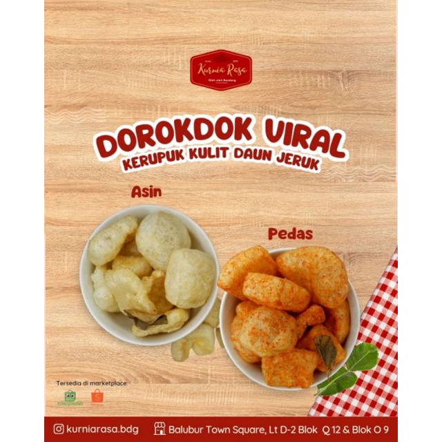 

DOROKDOK BANTAL 250 gr / DOROKDOK VIRAL / KERUPUK KULIT KOTAK / KURNIA RASA