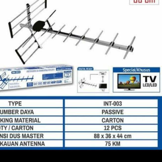 ❋ Antena TV intra 003/antena digital intra/antena luar free kabel 13meter ➶