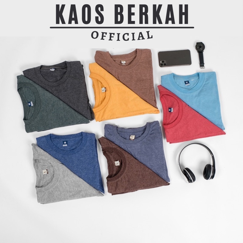 [BISA COD] KAOS POLOS TWOTONE MISTY LENGAN PENDEK 30S -GRATIS ONGKIR!!