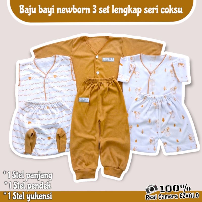 3 SET BAJU BAYI NEWBORN LENGKAP 0-3 BULAN