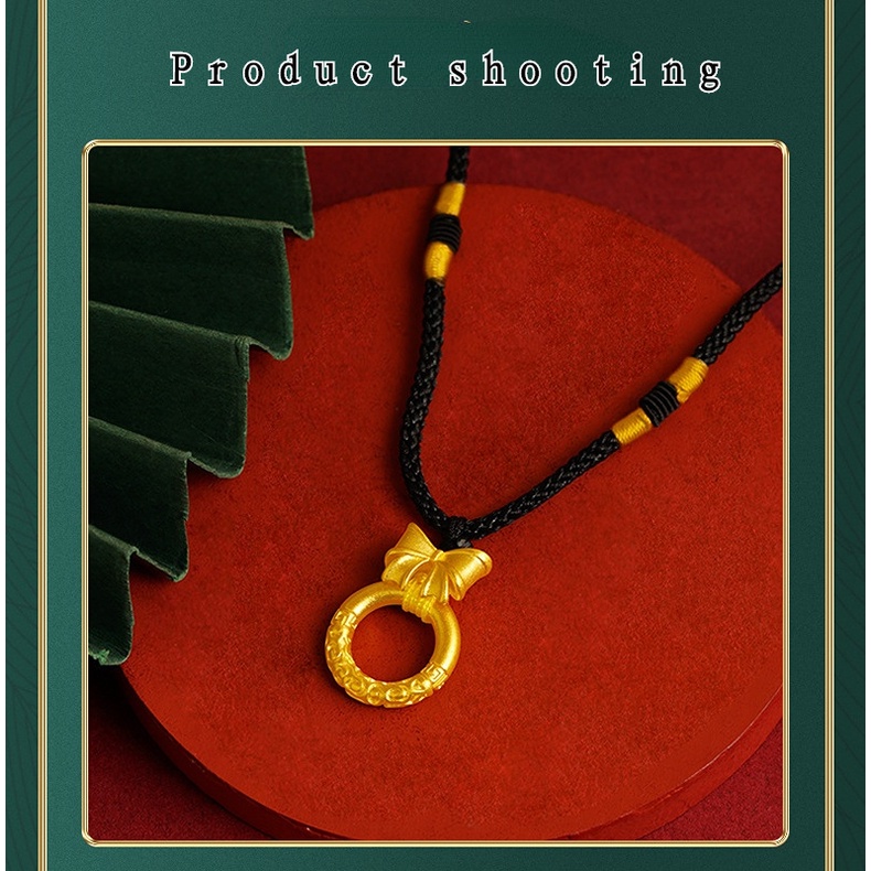 Goldkingdom Perhiasan Fashion Emas Asli Kadar 375Bangkok Aksesoris Ready Stock Manis Segalanya Buronan Putri Donat Semuanya Tali Rantai Adjustable Kalung Wanita