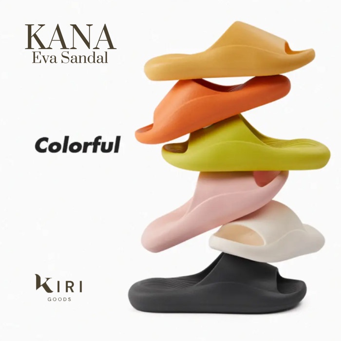 《KIRI》KANA Sandal Eva Empuk Premium Sandal Rumah Bantal Nyaman Unisex Indoor Outdoor Sandal Hotel Ka