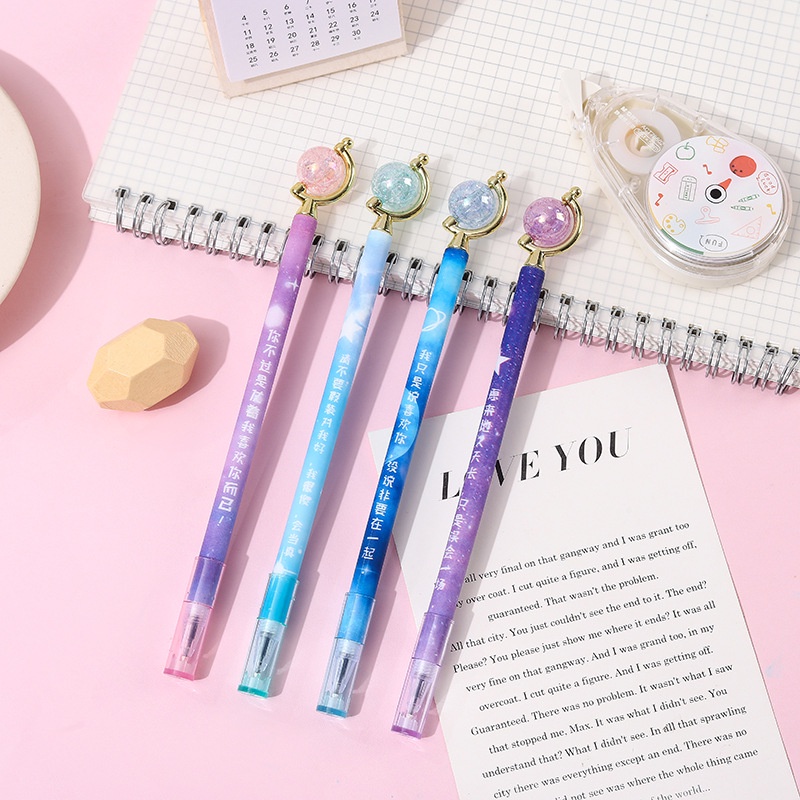 Pulpen Gel Alat Tulis Kreatif Lucu/Pena Kawaii Cepat Kering Netral Pulpen Ballpoint Tongkat Ajaib Lucu