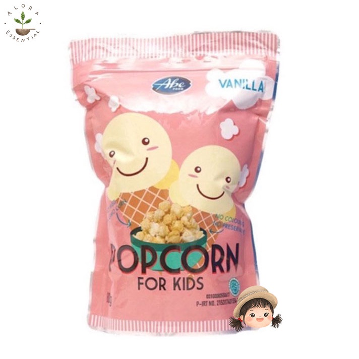 Abe Food Popcorn Vanilla - Snack Ringan Anak Popcorn Vanilla 80g