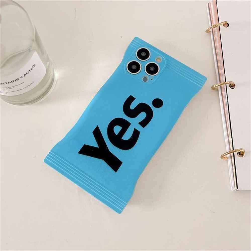 Candy YES Case VIVO Y22 Y16 Y35 Y22 Y01 Y21 Y21T Y33S Y33T Y20 Y20S Y20i Y15S Y15A Y17 Y15 12 Y11 Y19 Y91C Y1S Y95 Y93 Y91 Y50 Y30 Huruf Kreatif Ya TPU Soft Cover