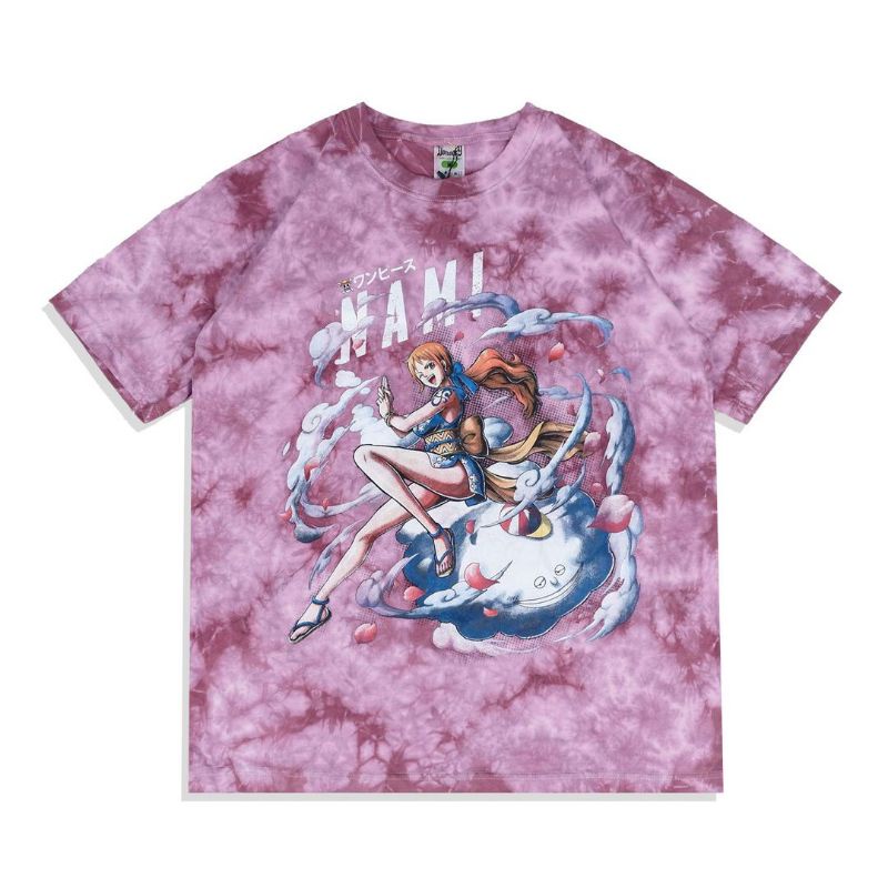TIE DYE TEES OVERSIZE ONE PIECE KAOS ONE PIECE TIE DYE NAMI KAOS ONE PIECE NAMI