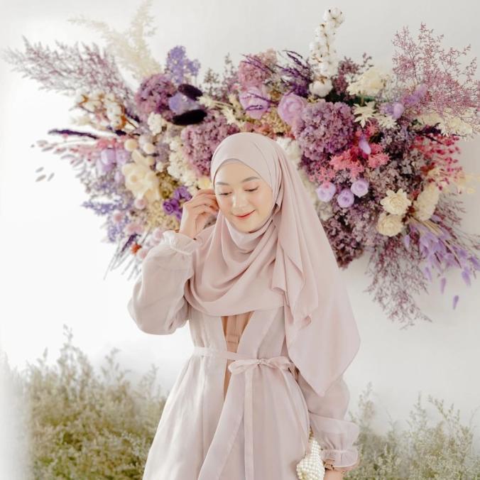 TREND CARDIGAN MUSLIM PREMIUM MISHALL OUTER ( ORGANZA SUTRA ) ORIGINAL