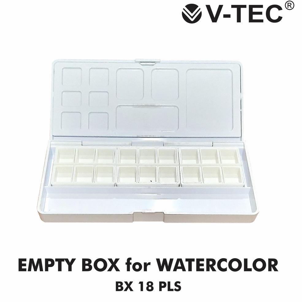 

N80 Empty Box For Watercolor type bx 18 pls merk V-tec BARANG TERUPDATE ➞
