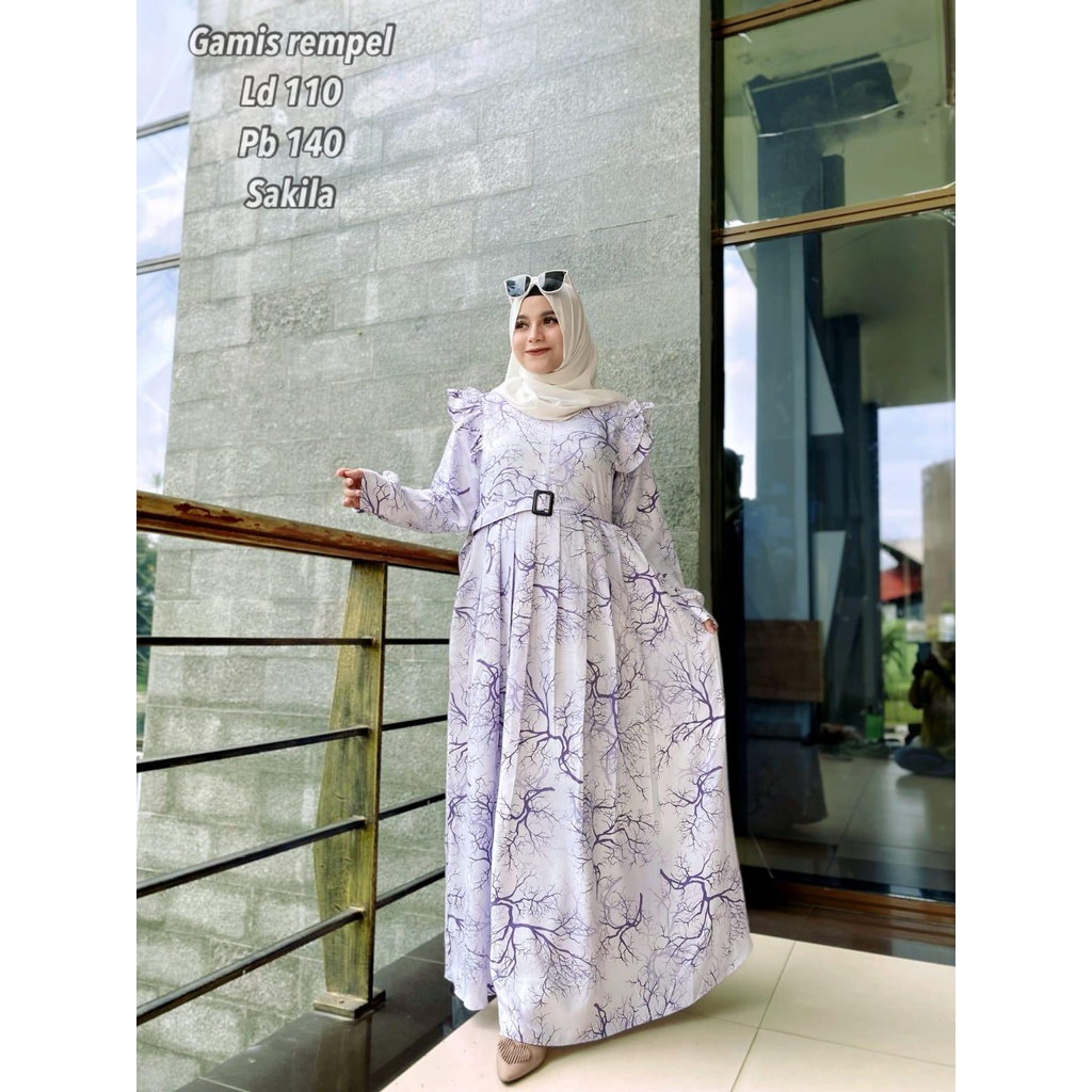 LANGSUNG KIRIM SYAKILA SUPER BIG SIZE LD=140 [5-XXXL125-145KG] - GAMIS  SYAKILA AKAR MAYUNG/GAMIS  / FREE SABUK