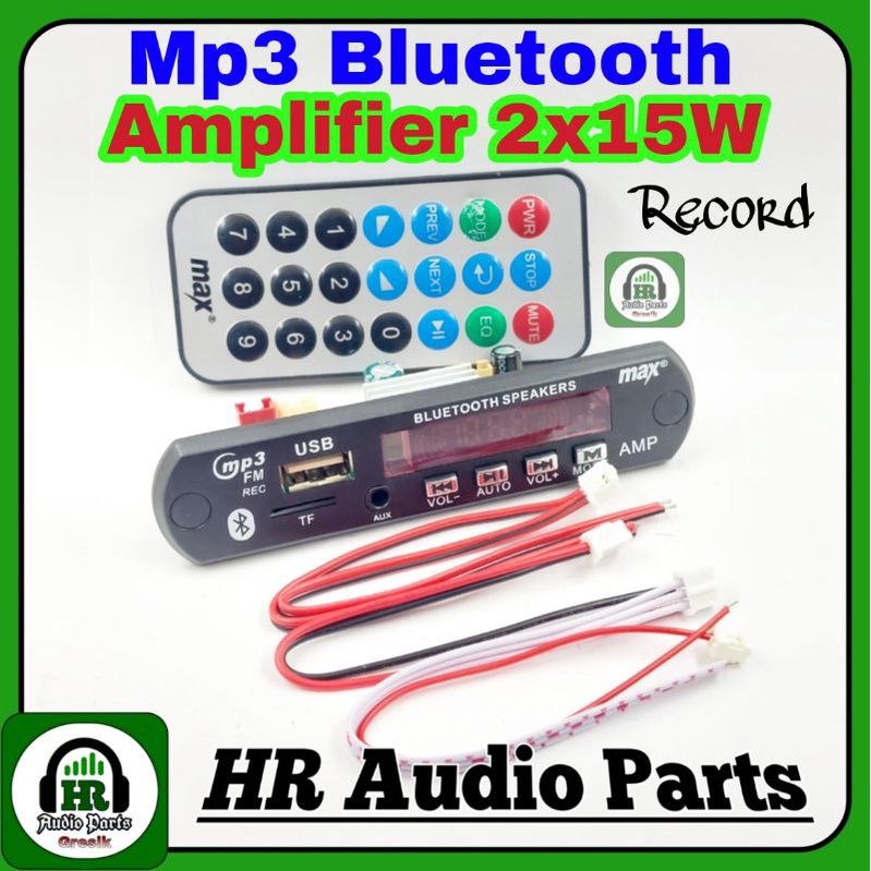 Mp3 Bluetooth 5.0 Amplifier 2x 15W MAX USB TF Radio FM Record Decoder 30W