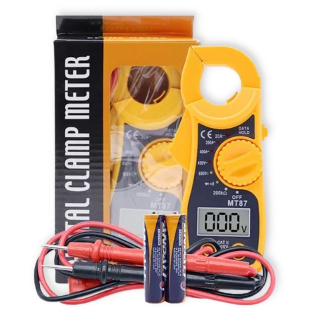 Tang Multimeter Digital MT87 Digital Clamp Meter Tang Ampere Alat Tes Arus Volt Kabel Tester Listrik