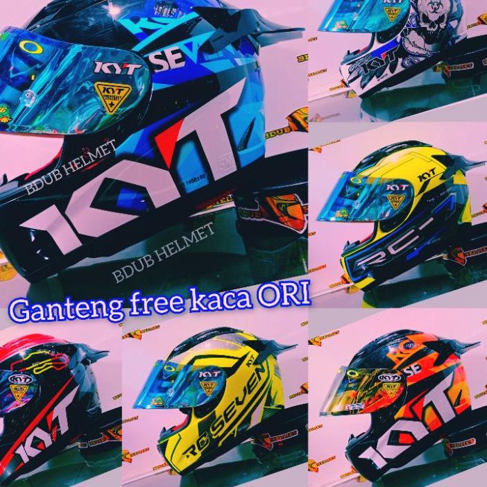 New HELM KYT RC7 RC SEVEN MOTIF -0 PAKET GANTENG 100% ORIGINAL KYT SNI-DOT ღthb【