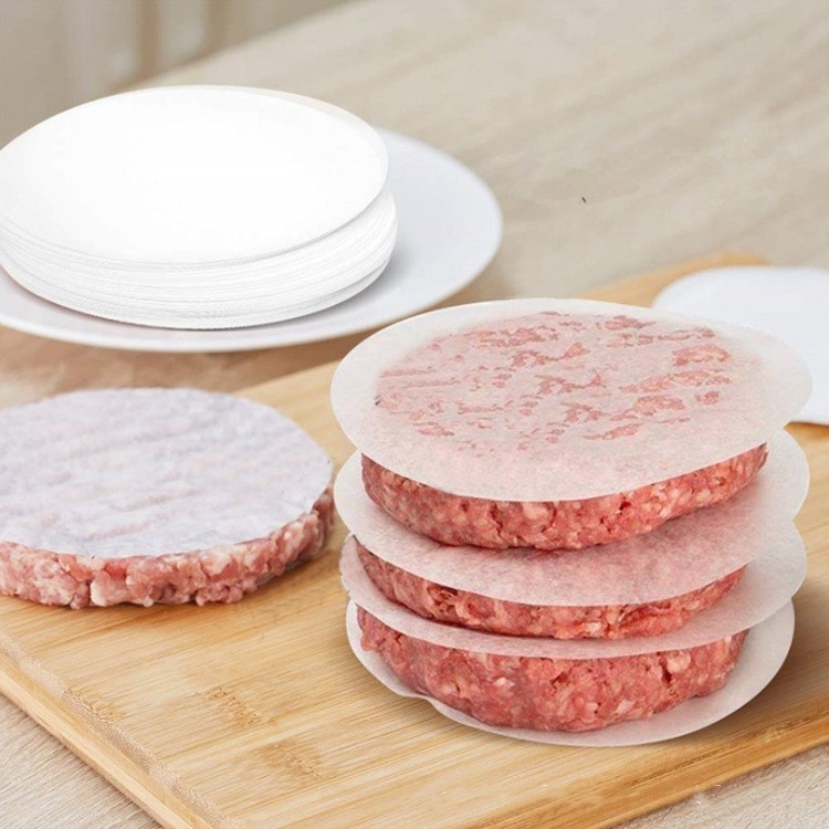 100 Pcs Bulat Persegi Kertas Blotting Minyak Penyerap Minyak Lembaran Oven BBQ Grill Paper Hamburger Patty Pemisah Non-Stick Baking Paper Alat Dapur