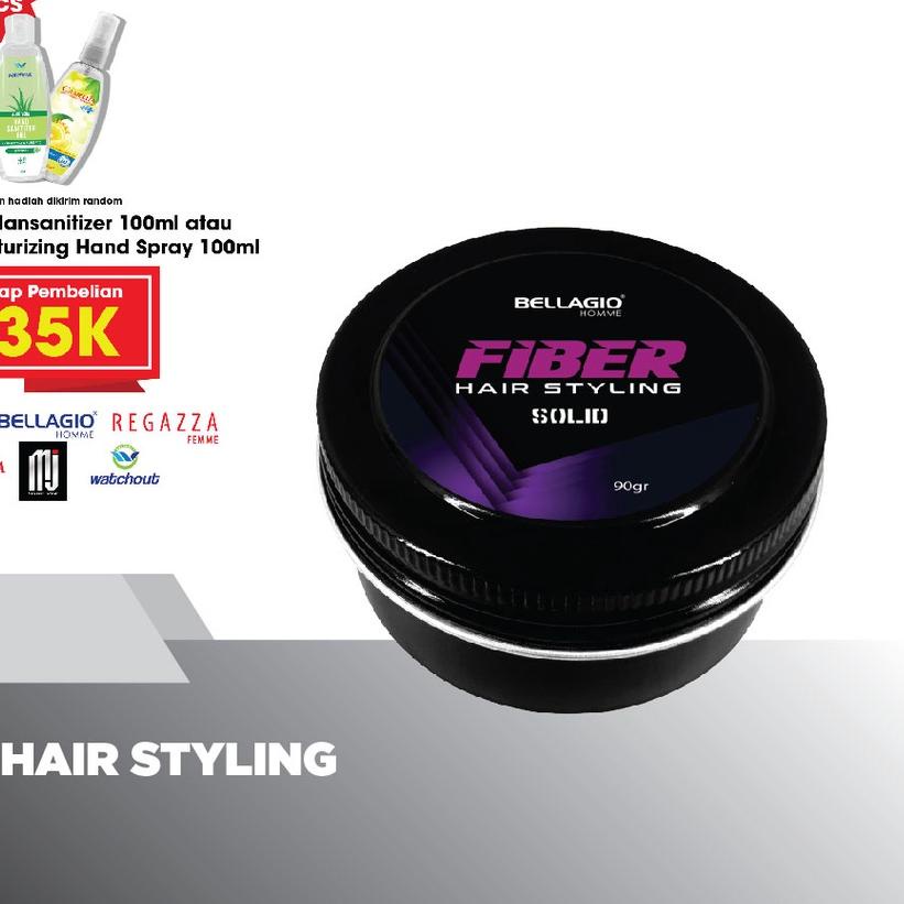 ◌ Bellagio Homme Fiber Hair Styling Solid 90gr (Violet) ✯