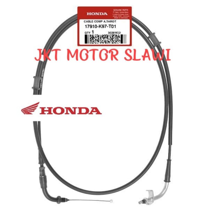 17910 k97 t01 kabel gas atas pcx 150 asli honda