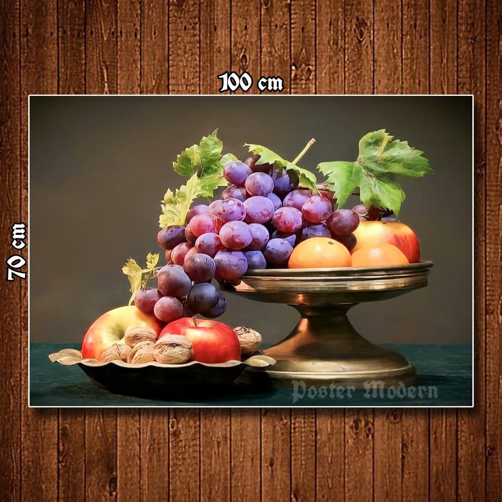 HIASAN DINDING POSTER GAMBAR LUKISAN BUAH BUAHAN UKURAN JUMBO 3D CODE07 BEST SELLER / LUKISAN BUAH D