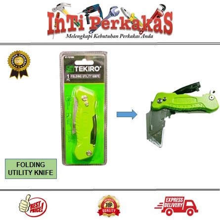 

Cutter Tekiro Pisau Cutter Lipat / Folding Utility Knife Gt-Fu1984