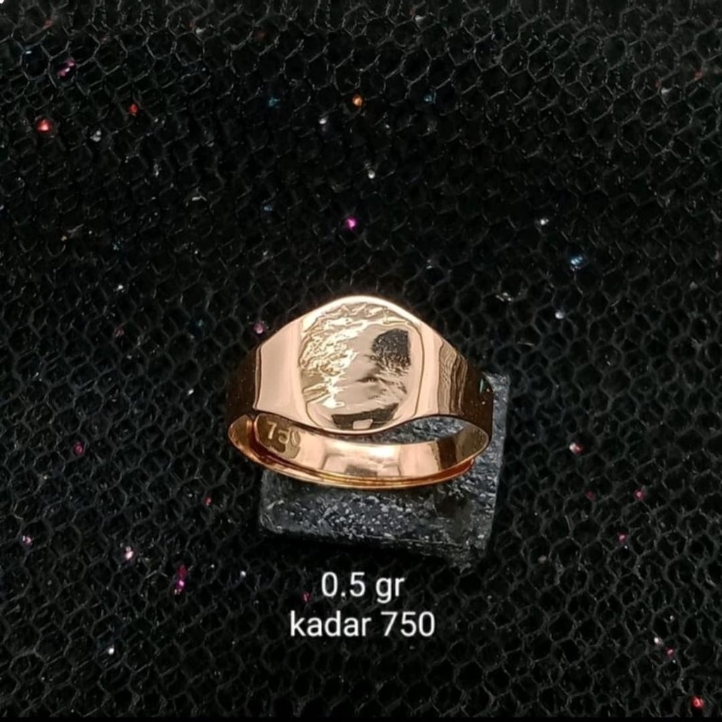 Cincin anak emas 17k - 0.5 gr kadar 750  - 893