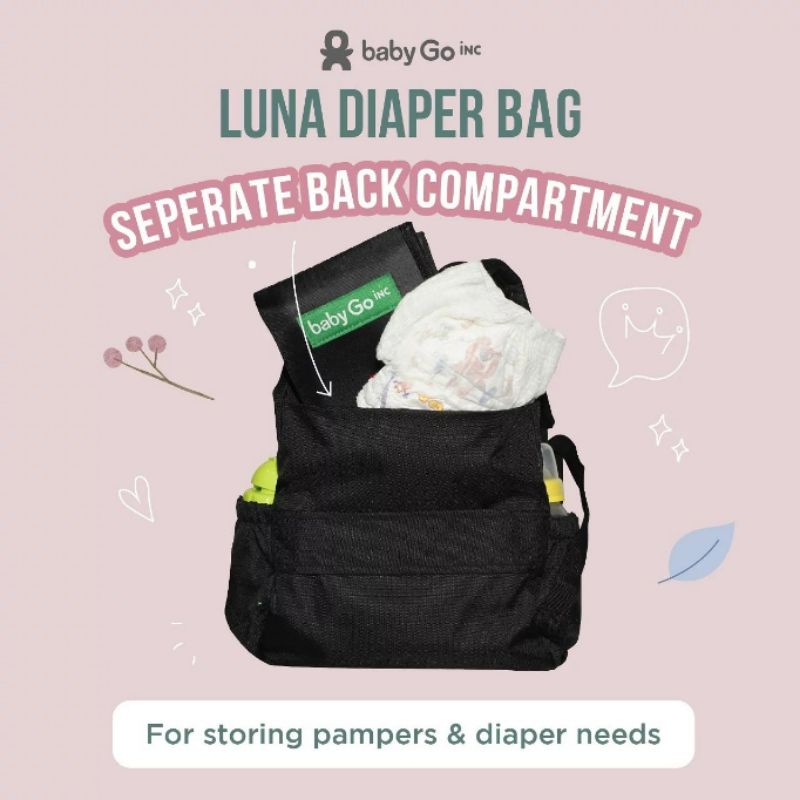 BabyGo Luna Diaper Bag / Tas Popok Bayi Backpack