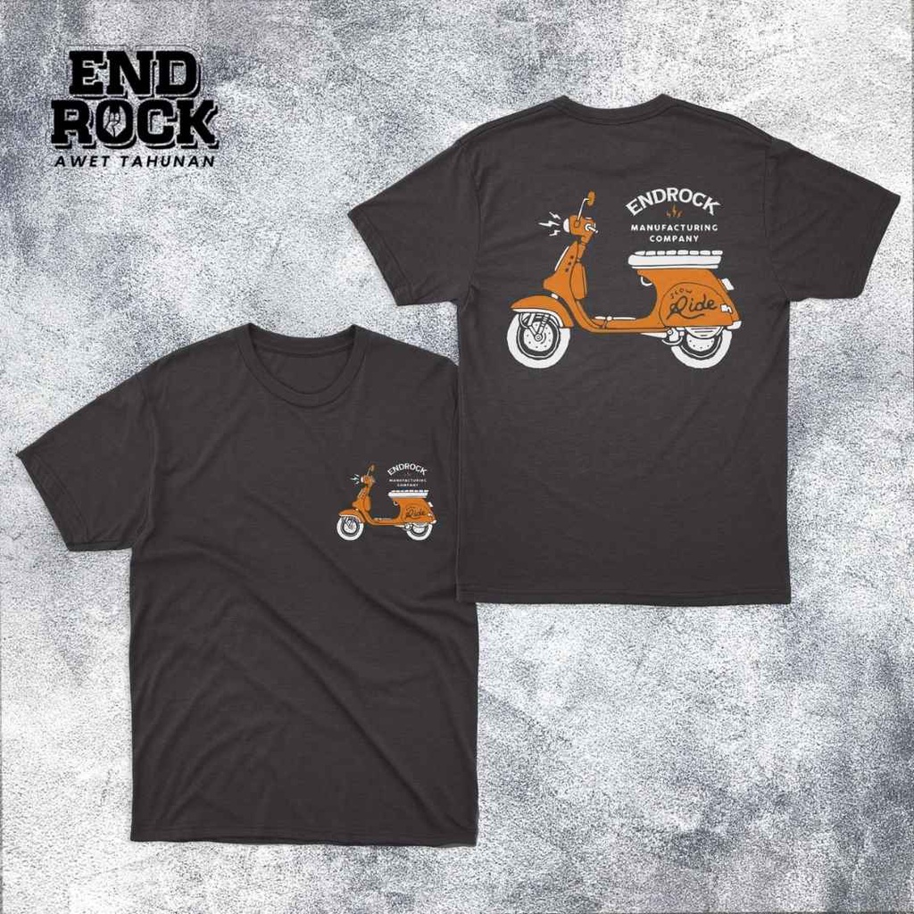 Kaos Distro Original Endrock Tema Brown Vespa