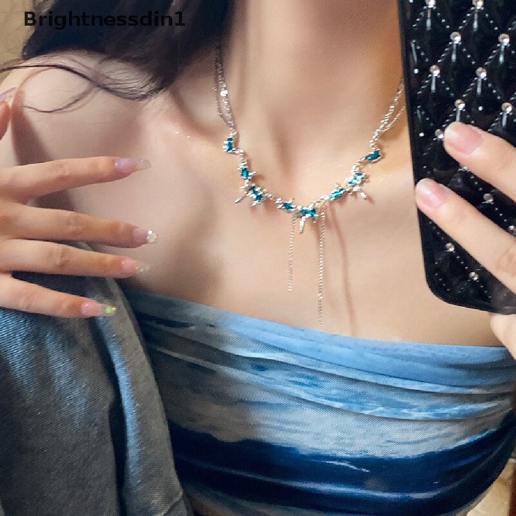 [Brightnessdin1] Manis Keren Rumbai Mutiara Kalung Untuk Wanita Gadis Klavikula Choker Fashion Perhiasan Hadiah Pesta Trendi Kalung Elegan Klasik Kalung Butik