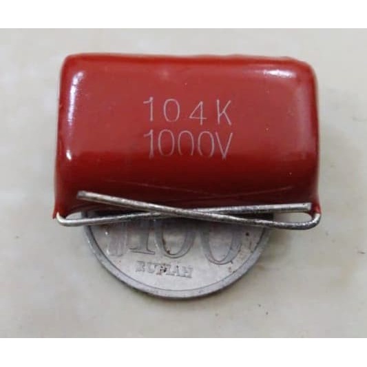 Kapasitor 0.1uF/1000VDC 0.1uf 104 100n 1000V DC Polyester Film Capacitor