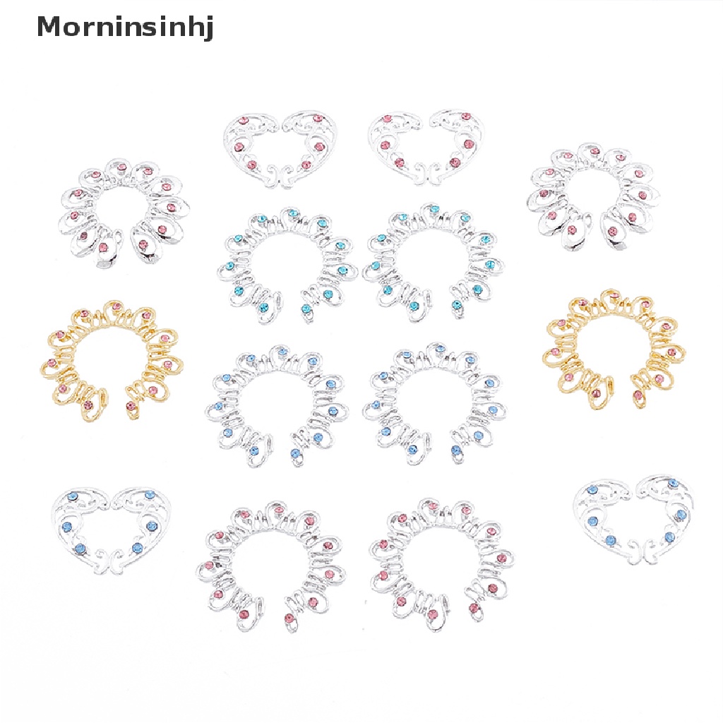 Mornin 2Pcs Cincin Puting Palsu Stainless Steel Non- Nipple Rings Clip On Jewelry id